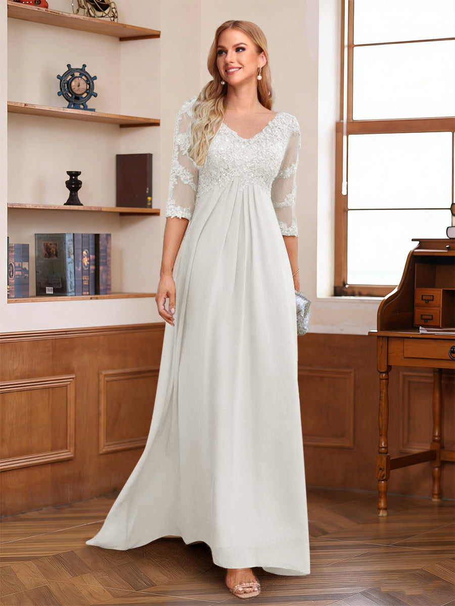 Rina Claire Ivory front view mother of the bride dress