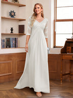 Rina Claire Ivory front view mother of the bride dress