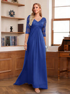 Rina Claire Royal Blue back view mother of the bride dress