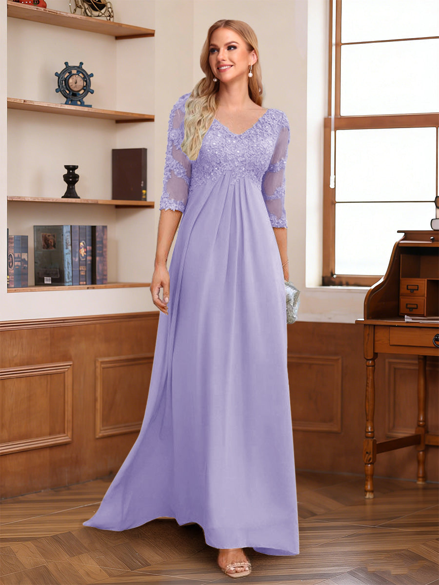 Rina Claire Lilac back view mother of the bride dress