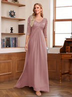 Rina Claire Mauve front view mother of the bride dress