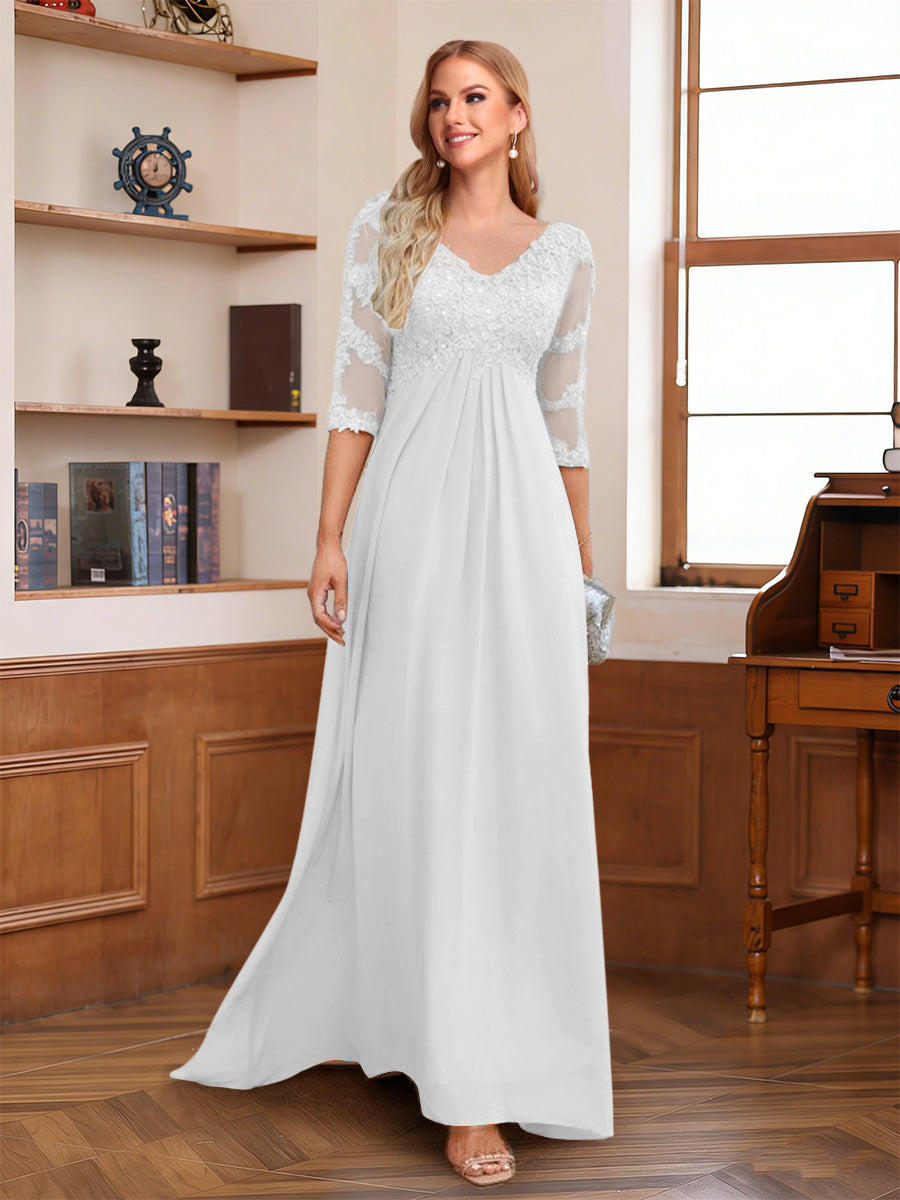 Rina Claire Ivory back view mother of the bride dress
