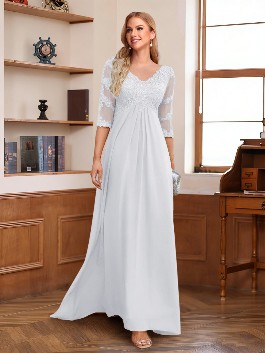 Rina Claire White front view mother of the bride dress