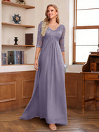 Rina Claire Wisteria back view mother of the bride dress