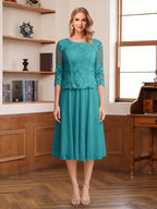 Wendy Claire Turquoise back view mother of the bride dress