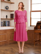 Wendy Claire Fuchsia front view mother of the bride dress