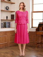 Wendy Claire Fuchsia back view mother of the bride dress