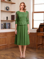 Wendy Claire Olive Green front view mother of the bride dress