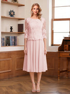 Wendy Claire Pearl Pink back view mother of the bride dress