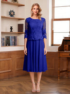 Wendy Claire Royal Blue back view mother of the bride dress