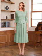 Wendy Claire Sage Green back view mother of the bride dress