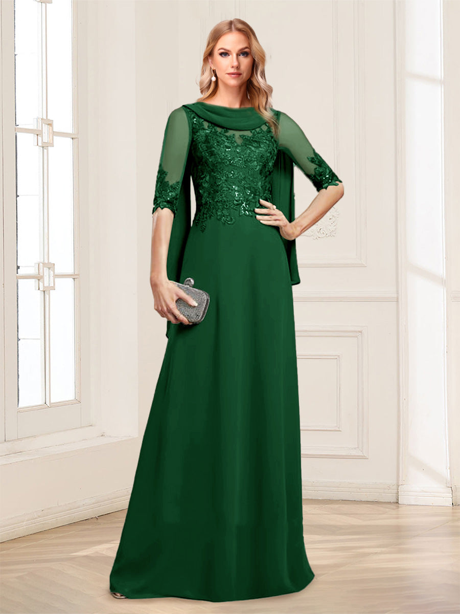 Nora June Emerald front view mother of the bride dress