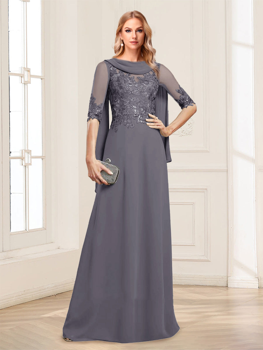 Nora June Steel Grey bodice detail mother of the bride dress
