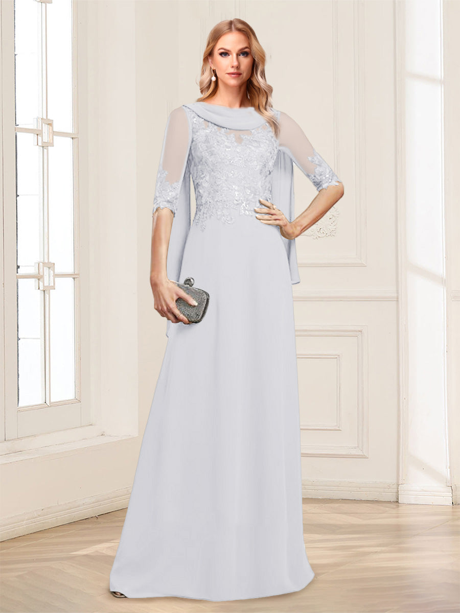 Nora June White front view mother of the bride dress
