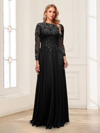 Ophelia Rue Black front view mother of the bride dress