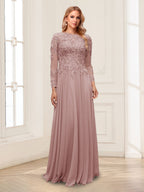 Lorelei dusty rose alternate front view 2 mother of the bride dress
