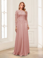 Ophelia Rue Dusty Rose fabric detail mother of the bride dress