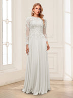Lorelei ivory front view mother of the bride dress