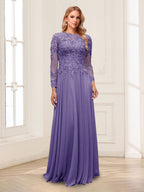 Ophelia Rue Lilac front view mother of the bride dress