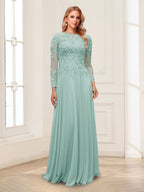 Lorelei pool blue alternate front view 2 mother of the bride dress