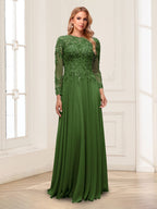 Ophelia Rue Olive Green front view mother of the bride dress
