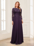 Lorelei plum alternate front view 2 mother of the bride dress