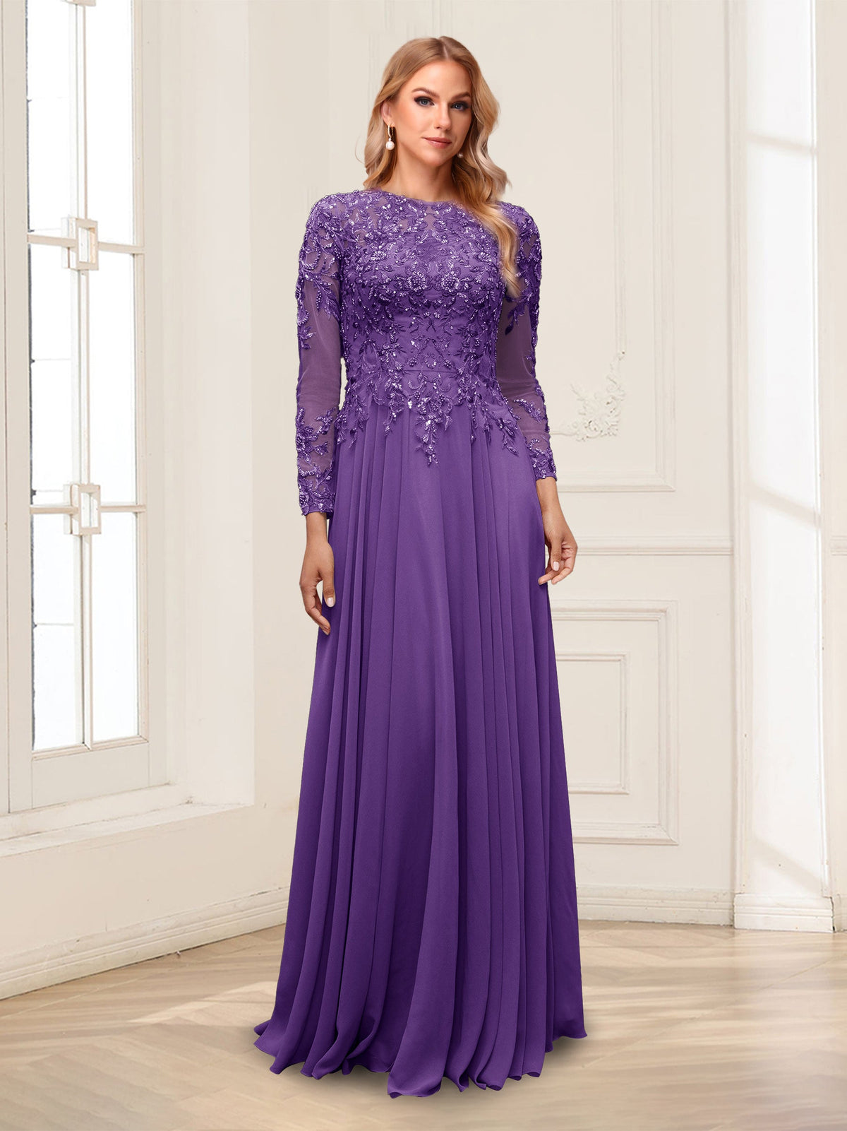 Lorelei regency front view mother of the bride dress