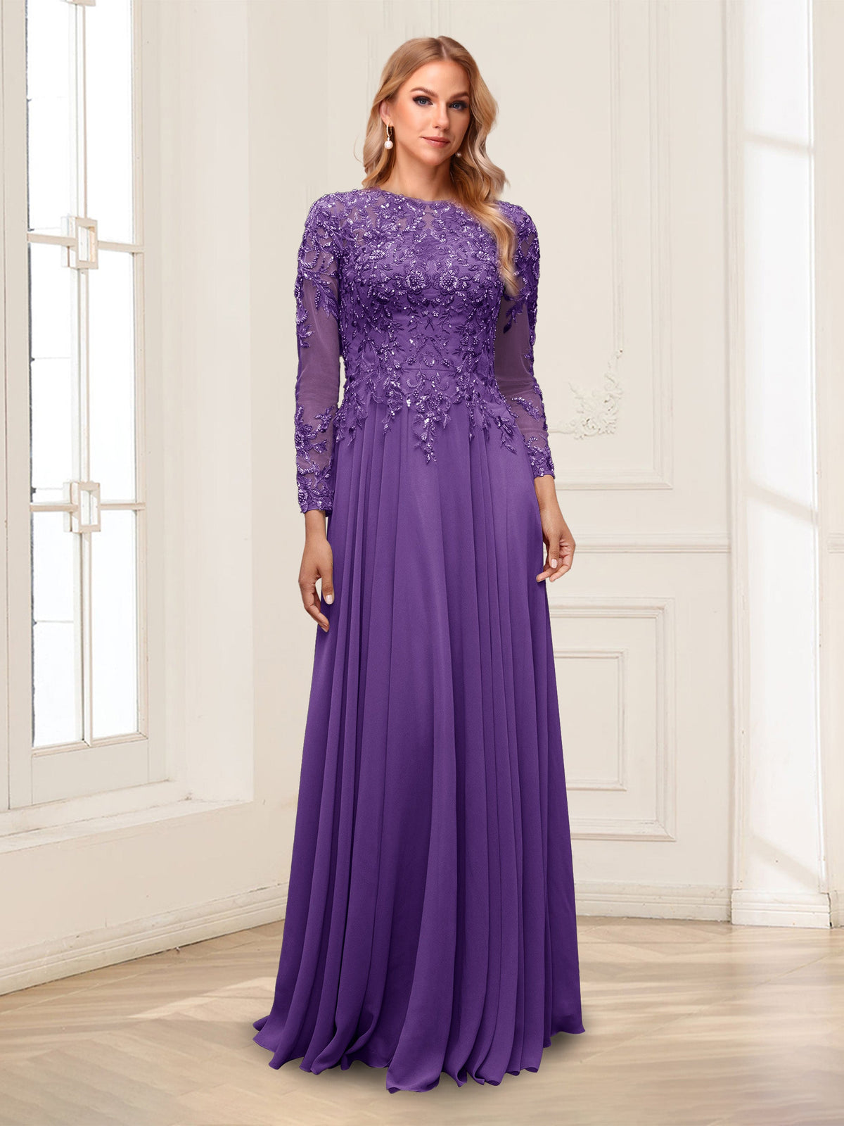 Ophelia Rue Regency front view mother of the bride dress