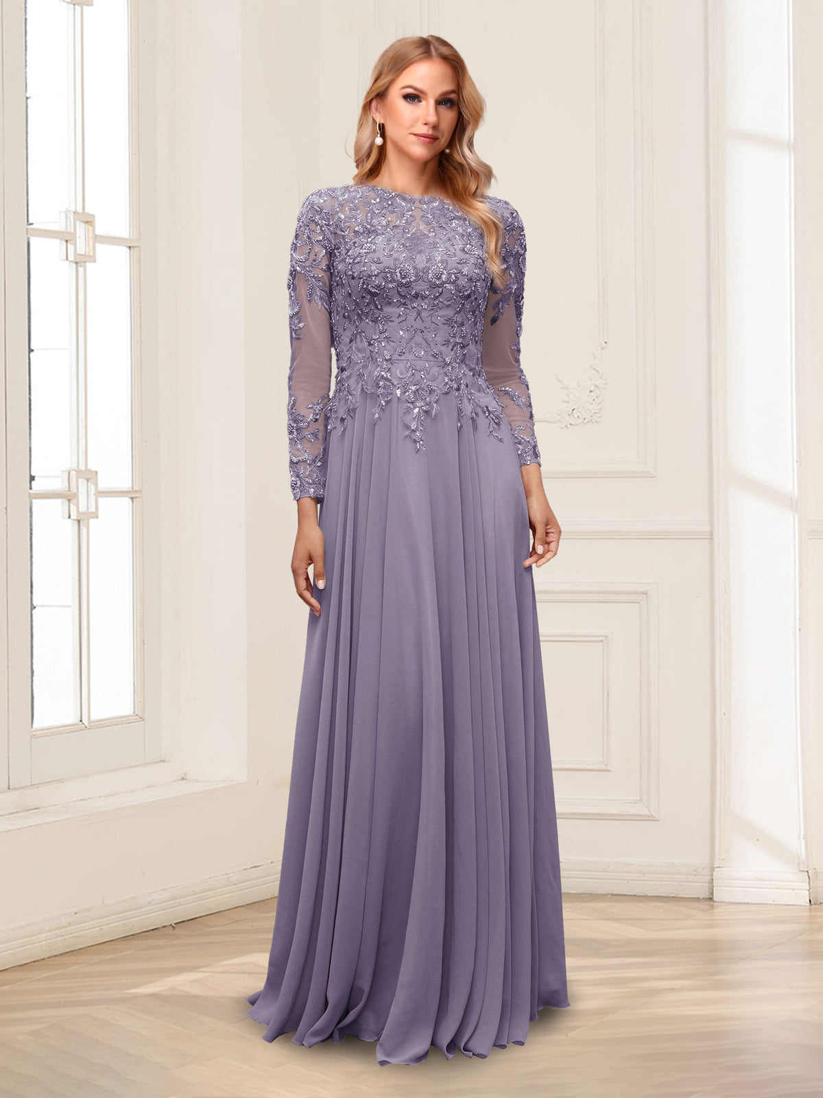 Ophelia Rue Wisteria back view mother of the bride dress