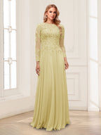 Lorelei yellow front view mother of the bride dress