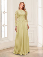 Ophelia Rue Yellow front view mother of the bride dress