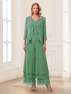 Mila Elise Eucalyptus front view mother of the bride dress