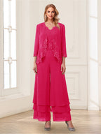 Mila Elise Fuchsia back view mother of the bride dress