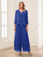 Mila Elise Royal Blue back view mother of the bride dress