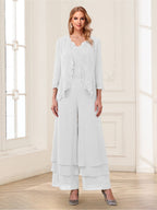 Mila Elise Ivory back view mother of the bride dress