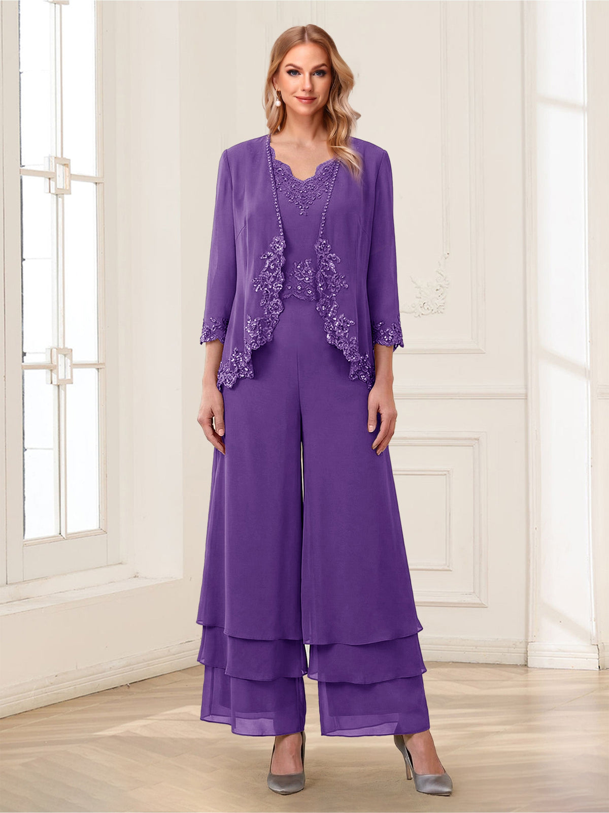 Mila Elise Regency front view mother of the bride dress