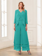 Mila Elise Turquoise back view mother of the bride dress