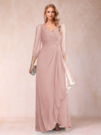 Bianca Claire Dusty Rose back view mother of the bride dress