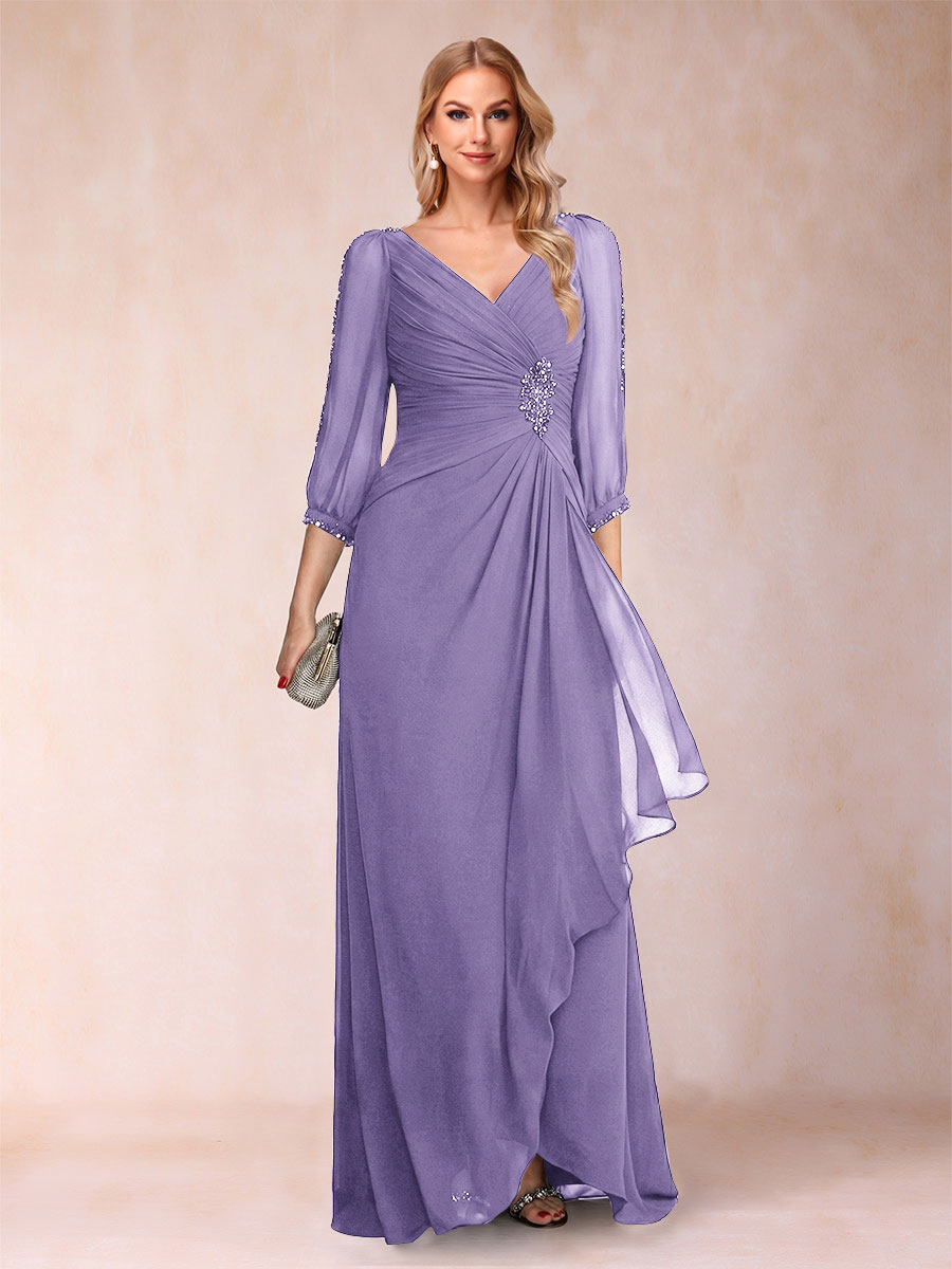 Bianca Claire Lilac front view mother of the bride dress