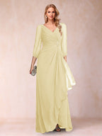 Bianca Claire Yellow front view mother of the bride dress