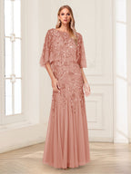 Nina Pearl Sage Green front view mother of the bride dress