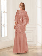 Nina Pearl Sage Green back view mother of the bride dress
