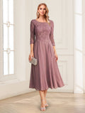 Zorina Lane Mauve front view mother of the bride dress