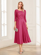 Zorina Lane Fuchsia front view mother of the bride dress