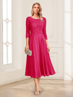 Zorina Lane Fuchsia back view mother of the bride dress