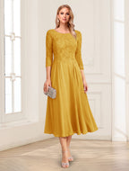 Zorina Lane Gold back view mother of the bride dress