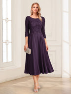 Zorina Lane Plum back view mother of the bride dress