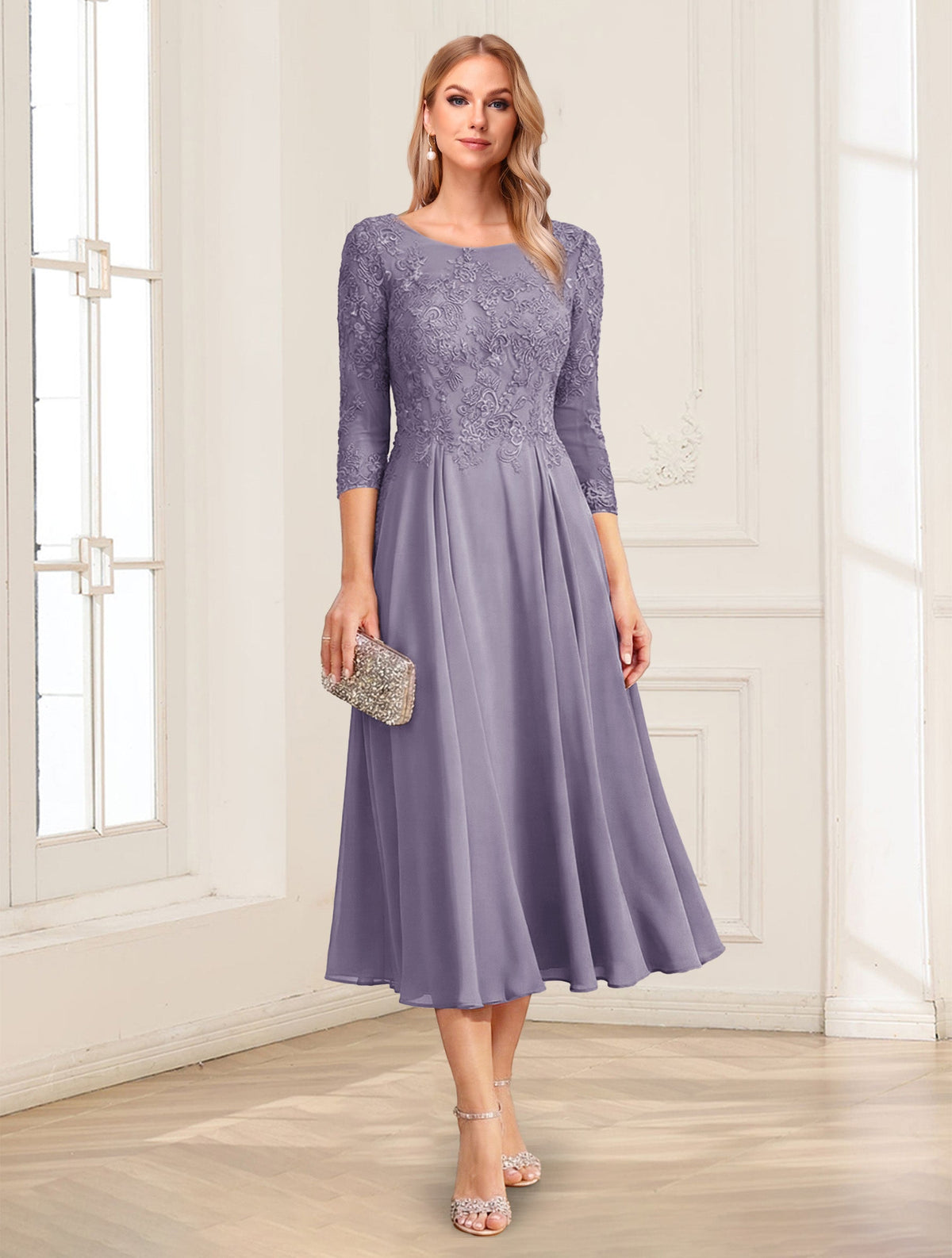 Zorina Lane Wisteria back view mother of the bride dress