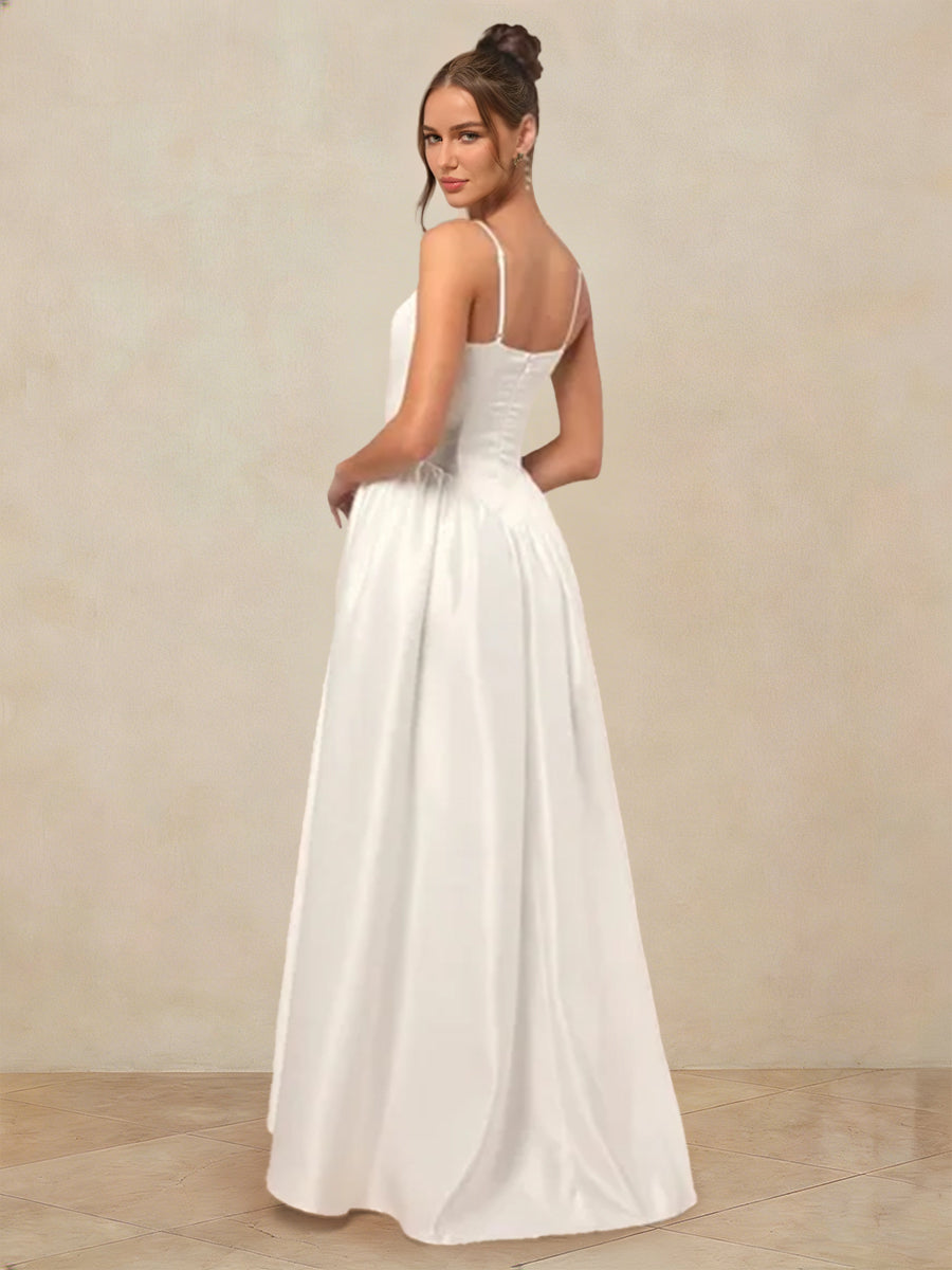 Zafira Moon White back view prom dress