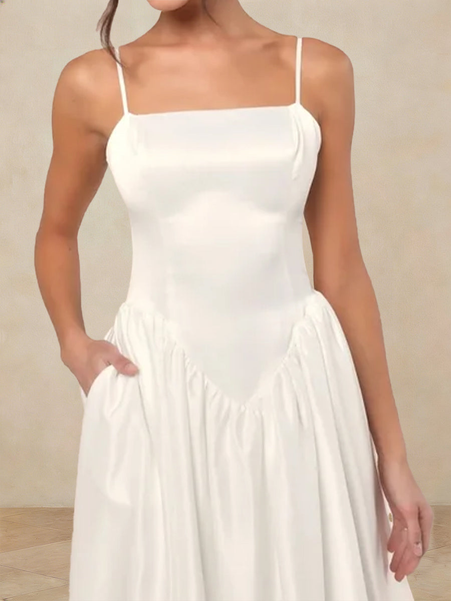 Zafira Moon White side view prom dress